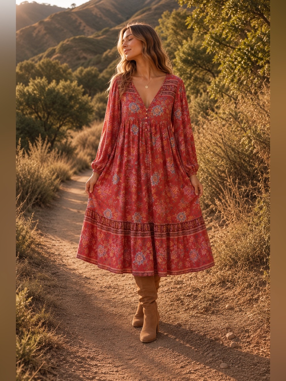 Spell Meadowland Floral Boho Dress